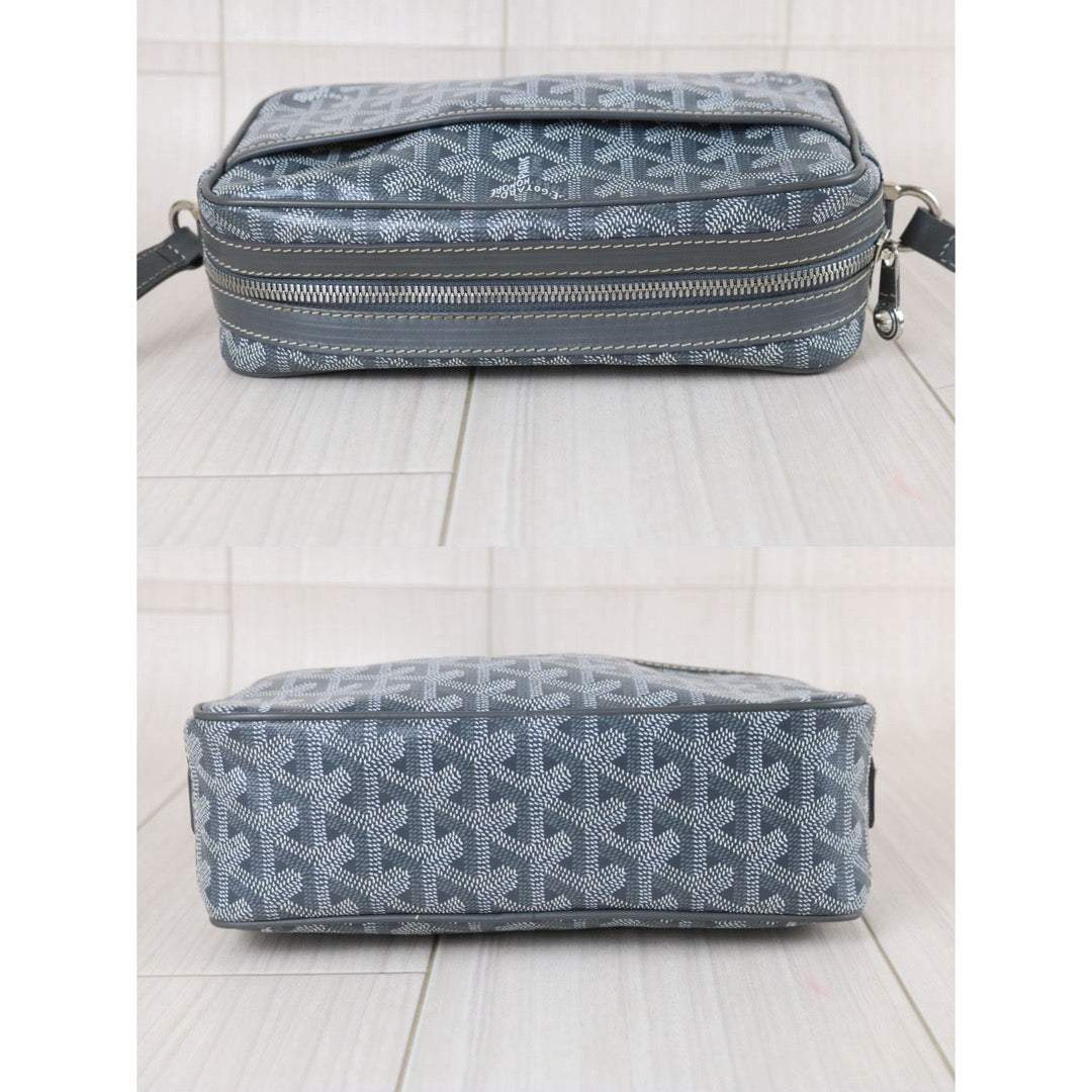 Include Entrupy Certificate of Authenticity｜Good ( Rank AB)｜ Goyard Cap-vert Camera Shoulder Bag Grey｜S26073114