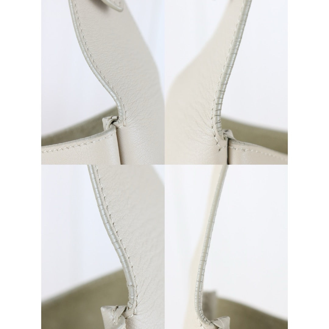 Very Good ( Rank A)｜  Saint Laurent YSL Calf Leather  LE 5A7 Hobo Shoulder Bag PM Sea Salt Color｜S25110317