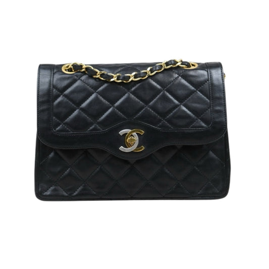 Good ( Rank AB) ｜ CHANEL Paris Limited Series Matrasse Classic Double Flap 22 Shoulder Bag Black Made In 1989-1991 Year｜25020501