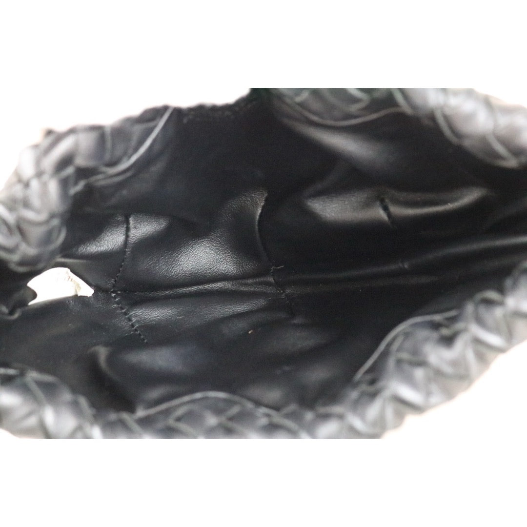 Very Good ( Rank A)｜ Bottega Veneta Lamb Skin  the bulb Braid  Shoulder Bag Black｜X25042314