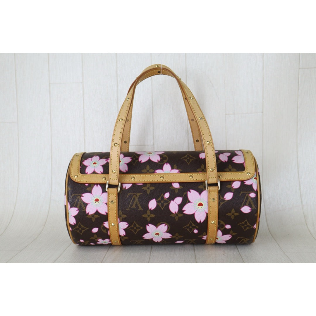 Include Entrupy Certificate of Authenticity｜Good ( Rank AB)｜Louis Vuitton Takashi Murakam Monogram Cherry Blossom Papillon Hand Bag｜Z26091506