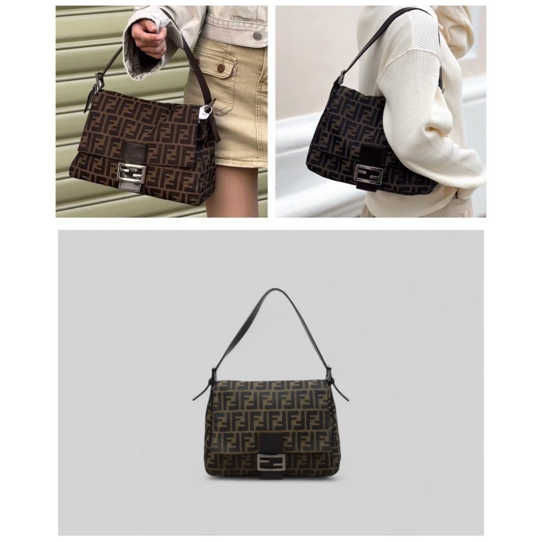 Good ( Rank AB)｜ FENDI Zucca Mamma Baguette Shoulder Bag ｜25042401