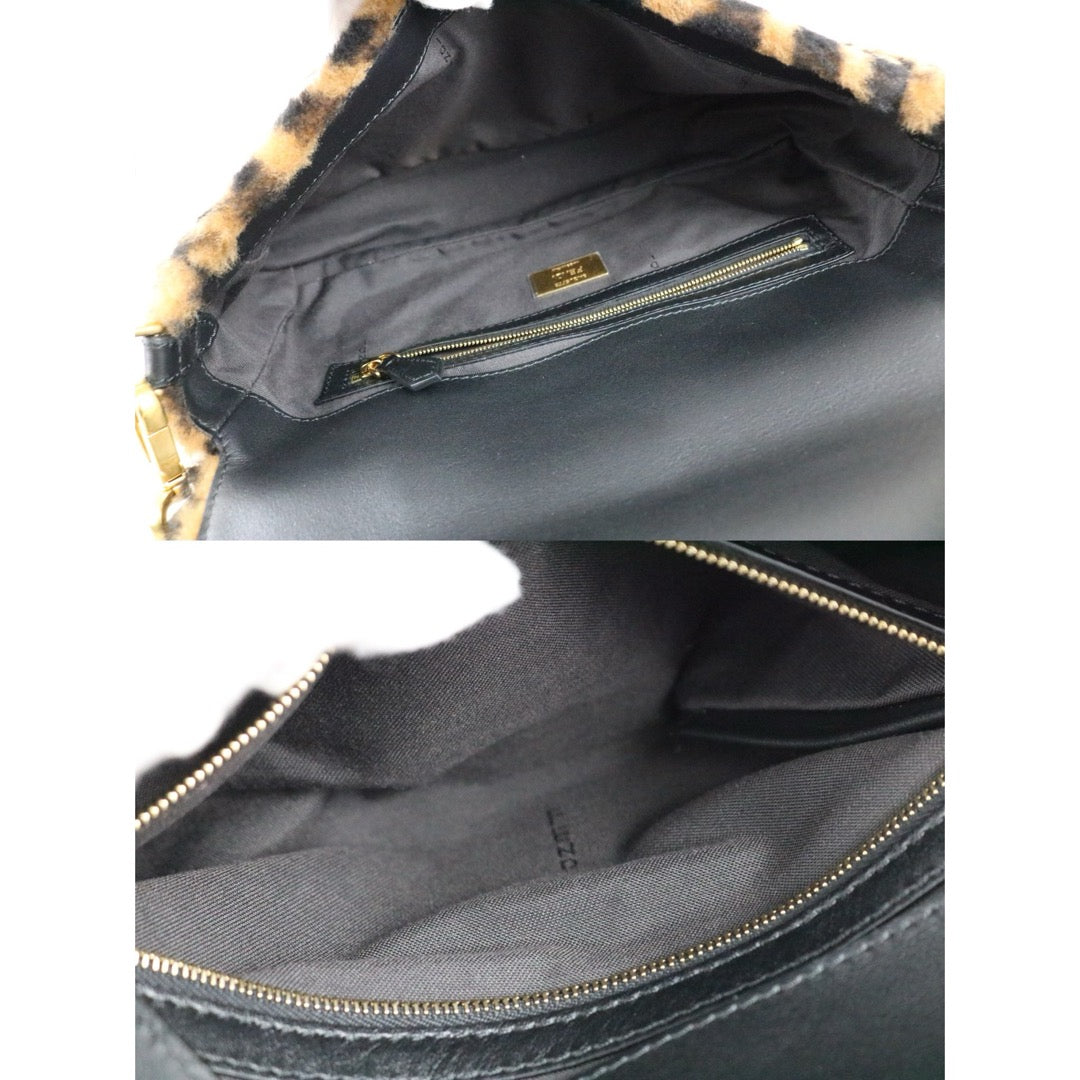 Very Good ( Rank A)｜ FENDI Zucca Mamma Baguette Sheep Skin Brown Shoulder Bag｜S25110320