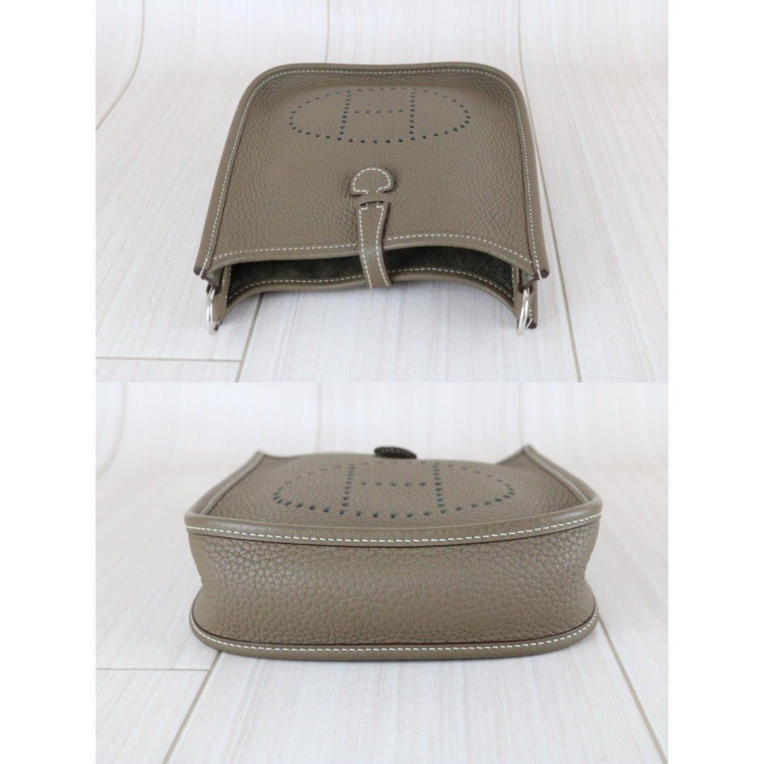 Very Good ( Rank A)｜ HERMES Mini Evelyn 16 Shoulder Bag  Etoupe Gray D Stamp Made In 2019 Year｜W25092604