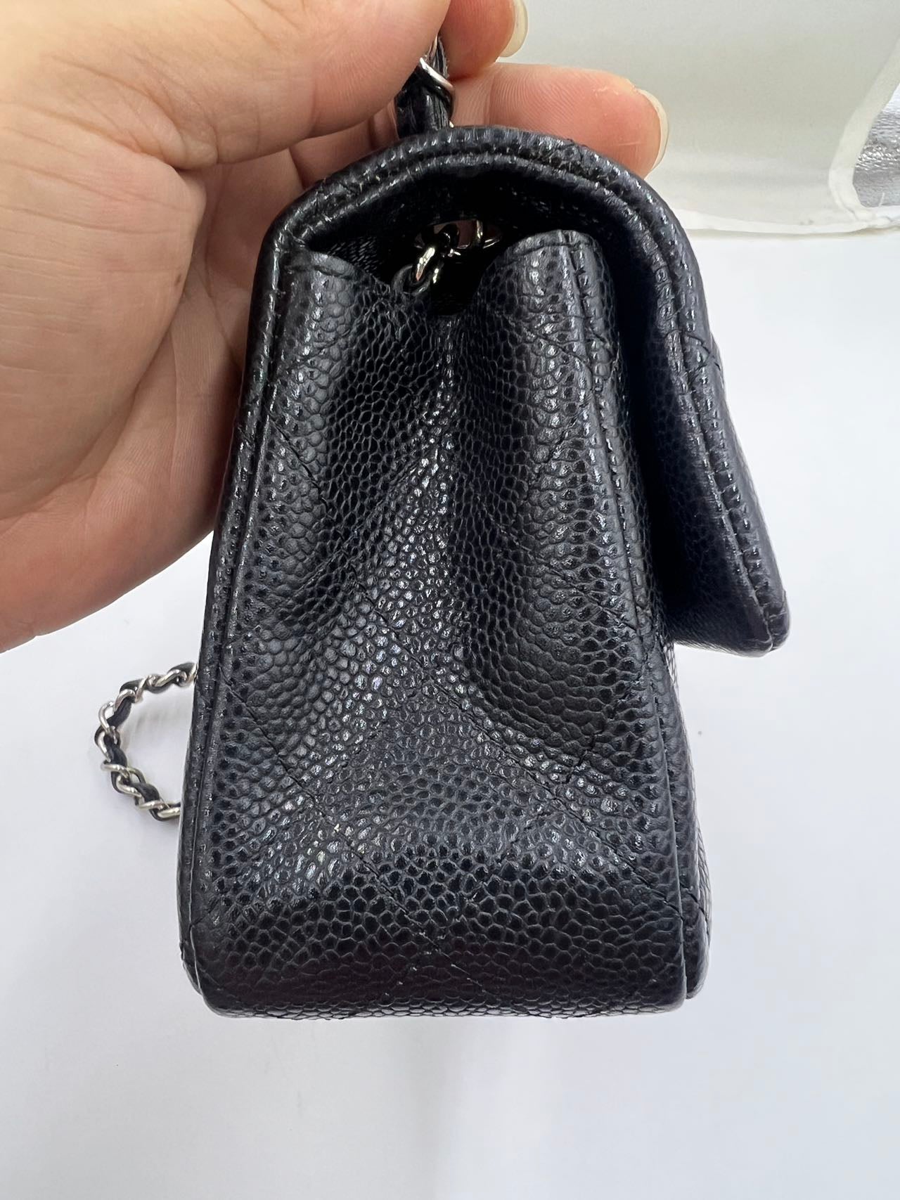 First installment 1/2｜ Very Good ( Rank A)｜ CHANEL Caviar Skin Matrasse Single Flap 20 Shoulder Bag Black