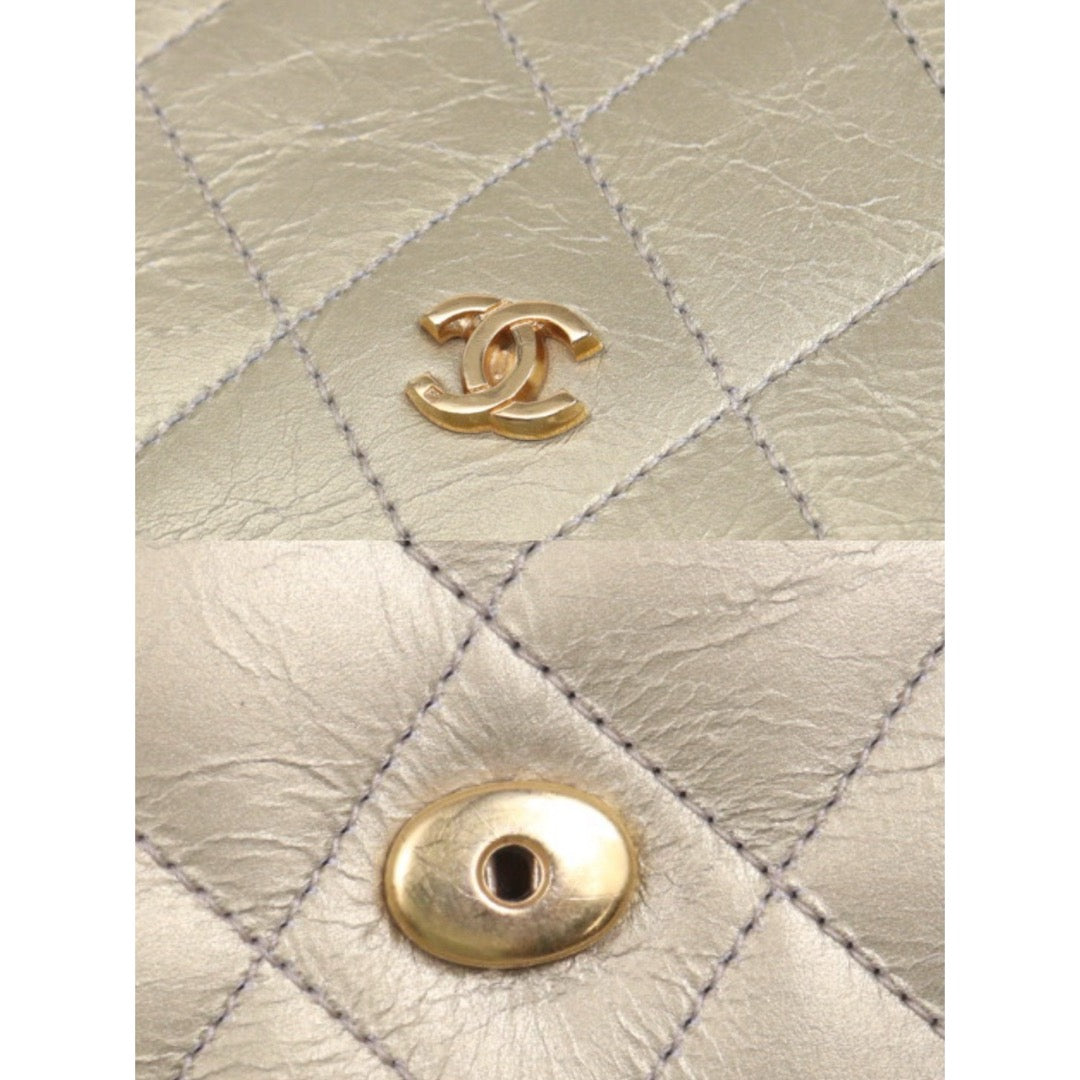 Include Entrupy Certificate of Authenticity｜Very Good ( Rank A)｜ CHANEL Matrasse Lambskin Chain  Bag Caviar Skin Gold  ｜26080622