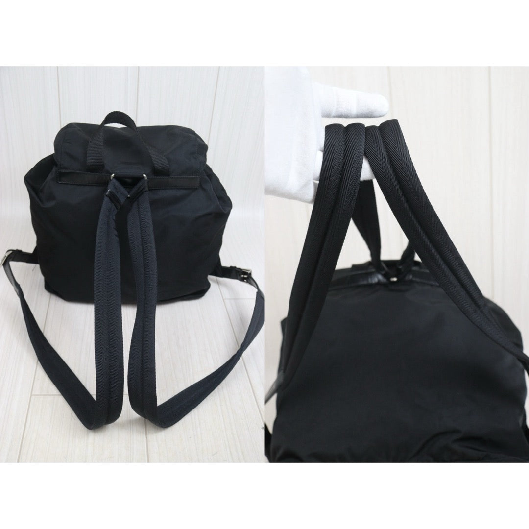 Include Entrupy Certificate of Authenticity｜Very Good ( Rank A) ｜Prada  Nylon Black Backpack Medium｜26070201