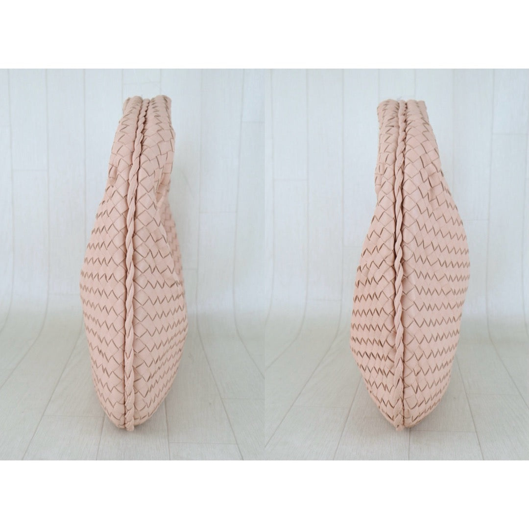 Include Entrupy Certificate of Authenticity｜Very Good ( Rank A)｜ Bottega Veneta Lamb Skin Braid Shoulder Bag  Pink｜S26050601
