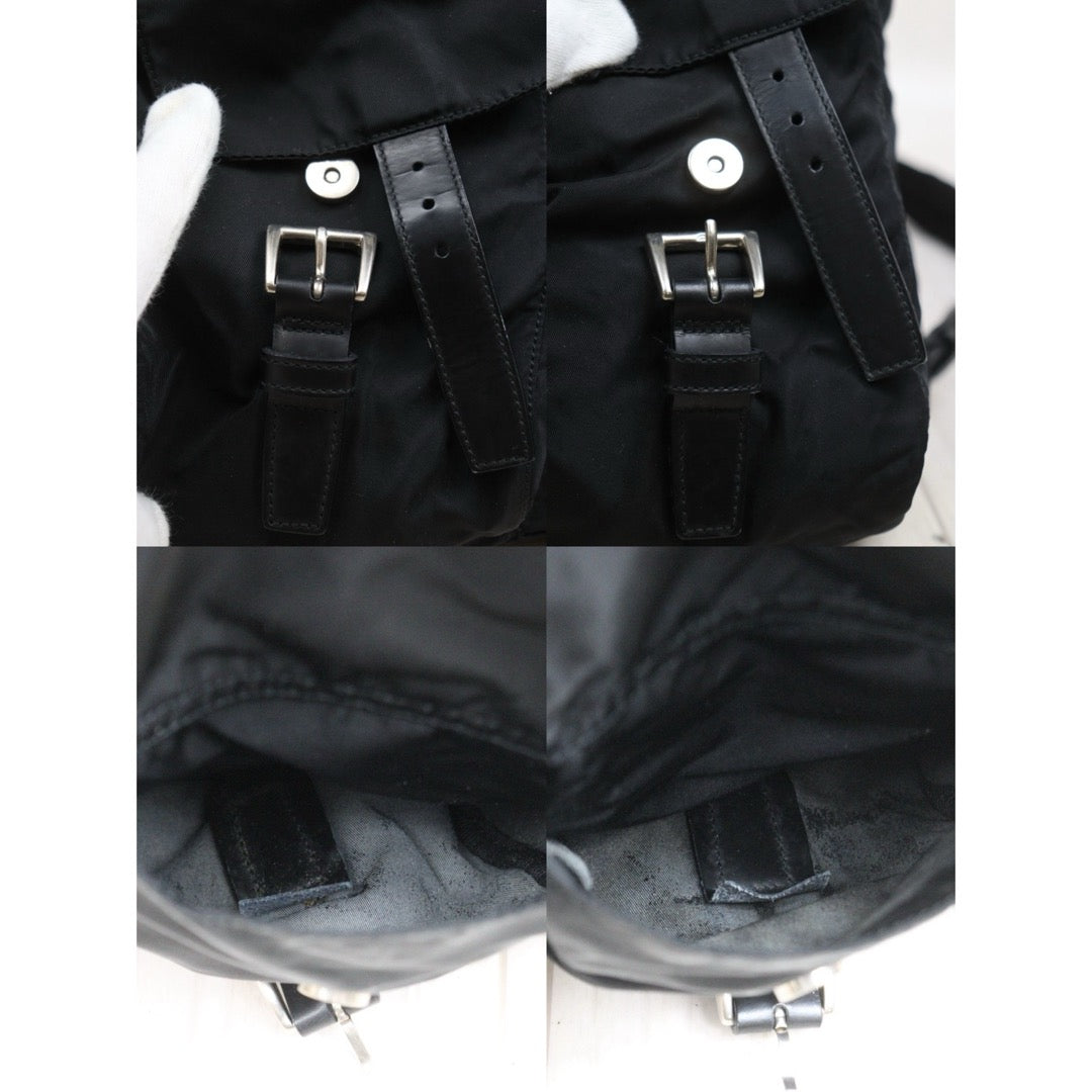 Include Entrupy Certificate of Authenticity｜Very Good ( Rank A)｜Prada Nylon Backpack Medium Black｜26060403
