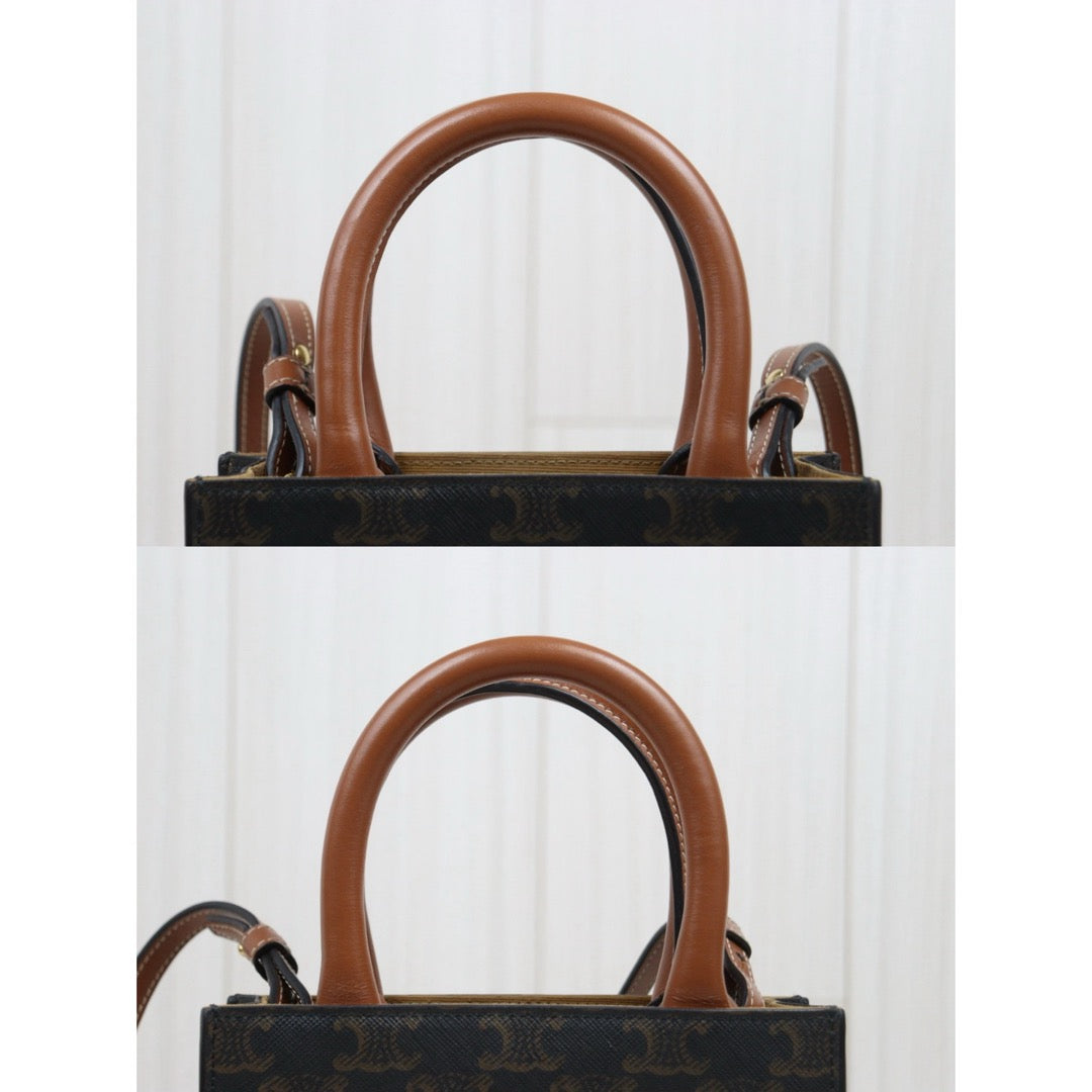 Good ( Rank AB)｜ CELINE Macadam MINI Tote Bag Shoulder Bag ｜W25122605