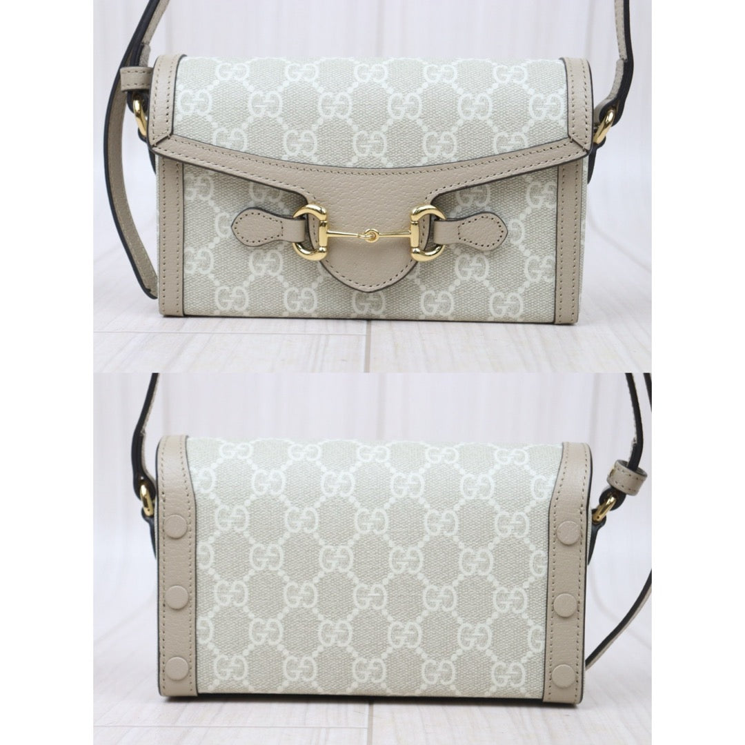 Very Good ( Rank A) ｜GUCCI GG Campus 1955 Grey Beige Shoulder Bag｜P24092408