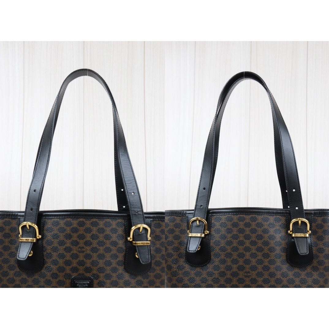 Rank A ｜ CELINE Black Macadam ToteBag ｜V24032202