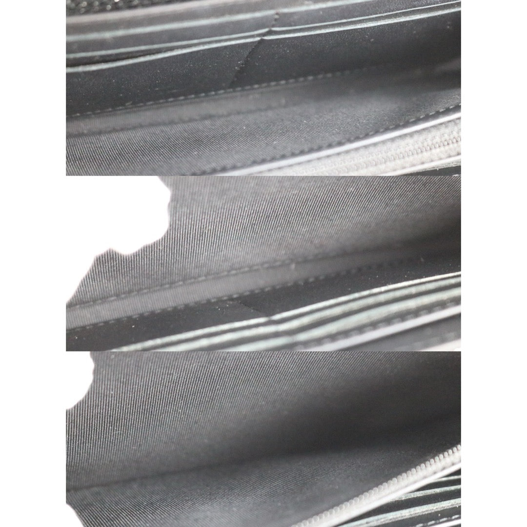 Excellent（Rank SA）｜CHANEL 2013 Earth Series Limited Edition Black Long Wallet Made In 2014 Year｜X25060309