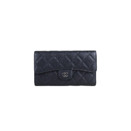 Excellent（Rank SA）｜Full Set Chanel Caviar Skin Black  Wallet Made In 2014Year ｜S25101202