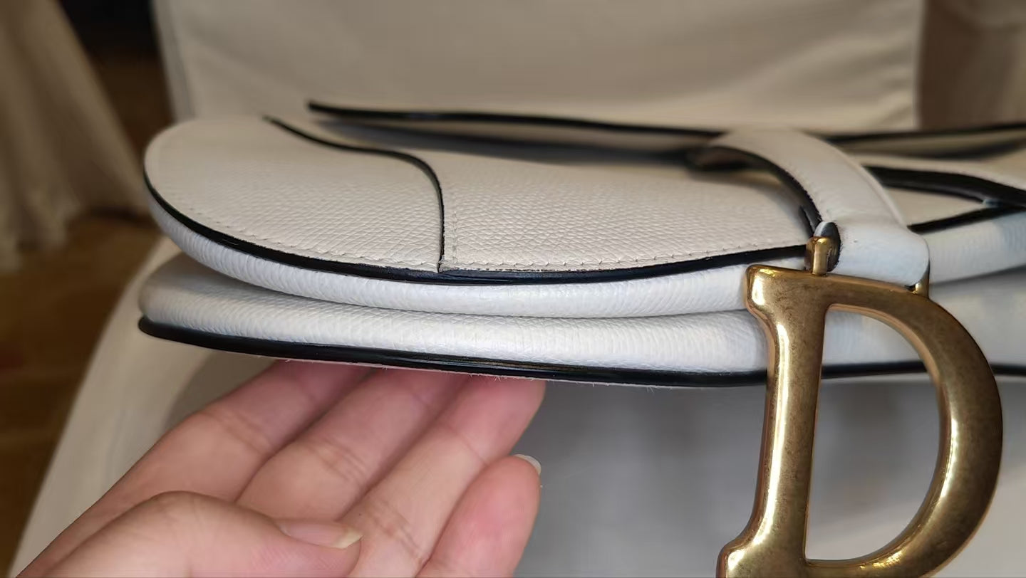 Very Good ( Rank A)｜Dior Trotter Saddle Shoulder Bag Medium White