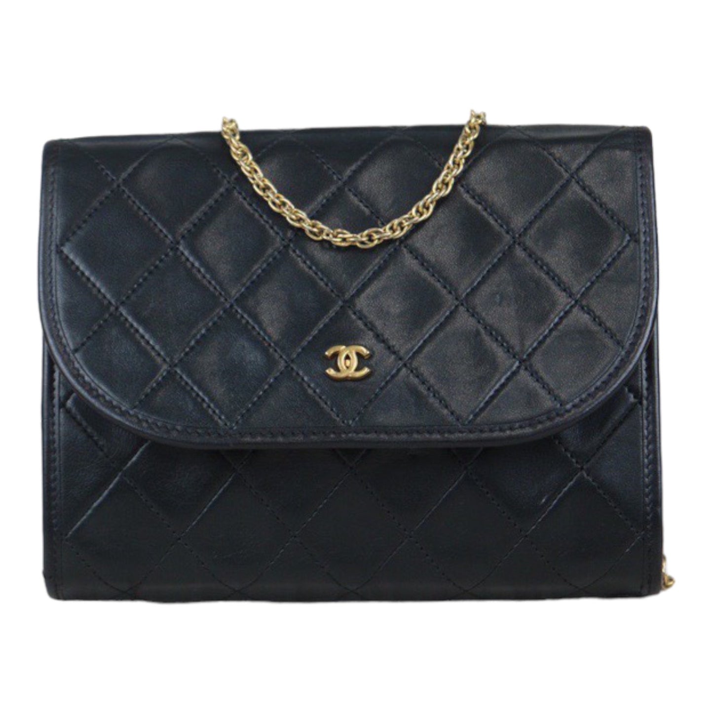 Rank A｜ CHANEL Mini Coco Mark Matrasse Lambskin Chain Shoulder Bag ｜23092218