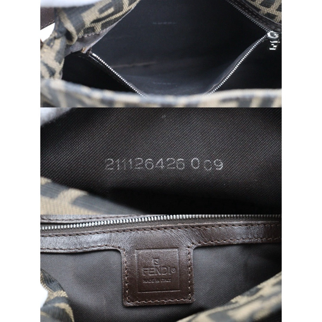 Good ( Rank AB)｜ FENDI Zucca Mamma Shoulder Bag Silver Hardware｜25112506