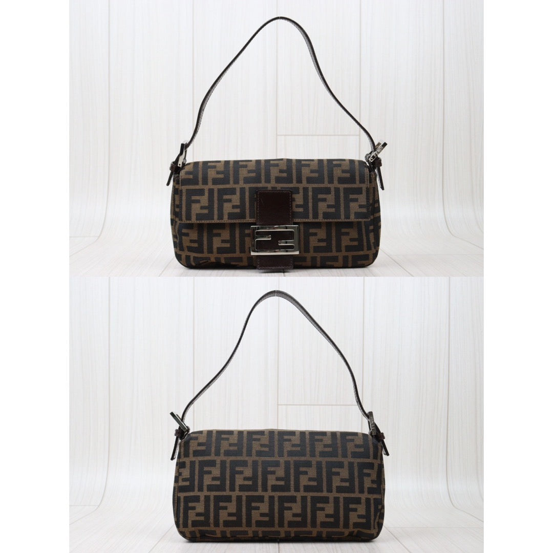 Rank A ｜ FENDI Zucca Mamma Baguette Shoulder Bag｜Q24051617