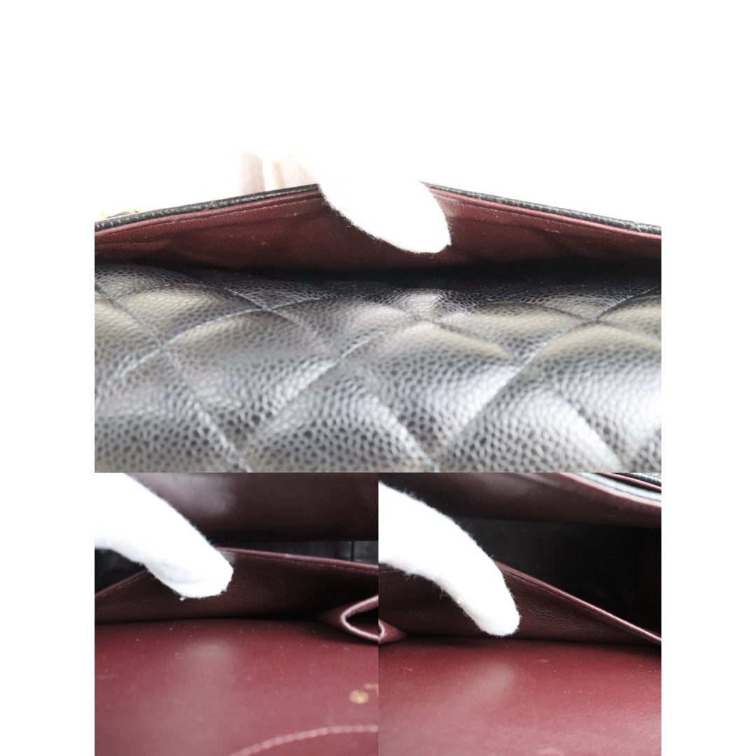 Very Good ( Rank A)｜ CHANEL Matrasse Chain Caviar Skin Jumbo Black  Made In 2012 Year｜S25110322