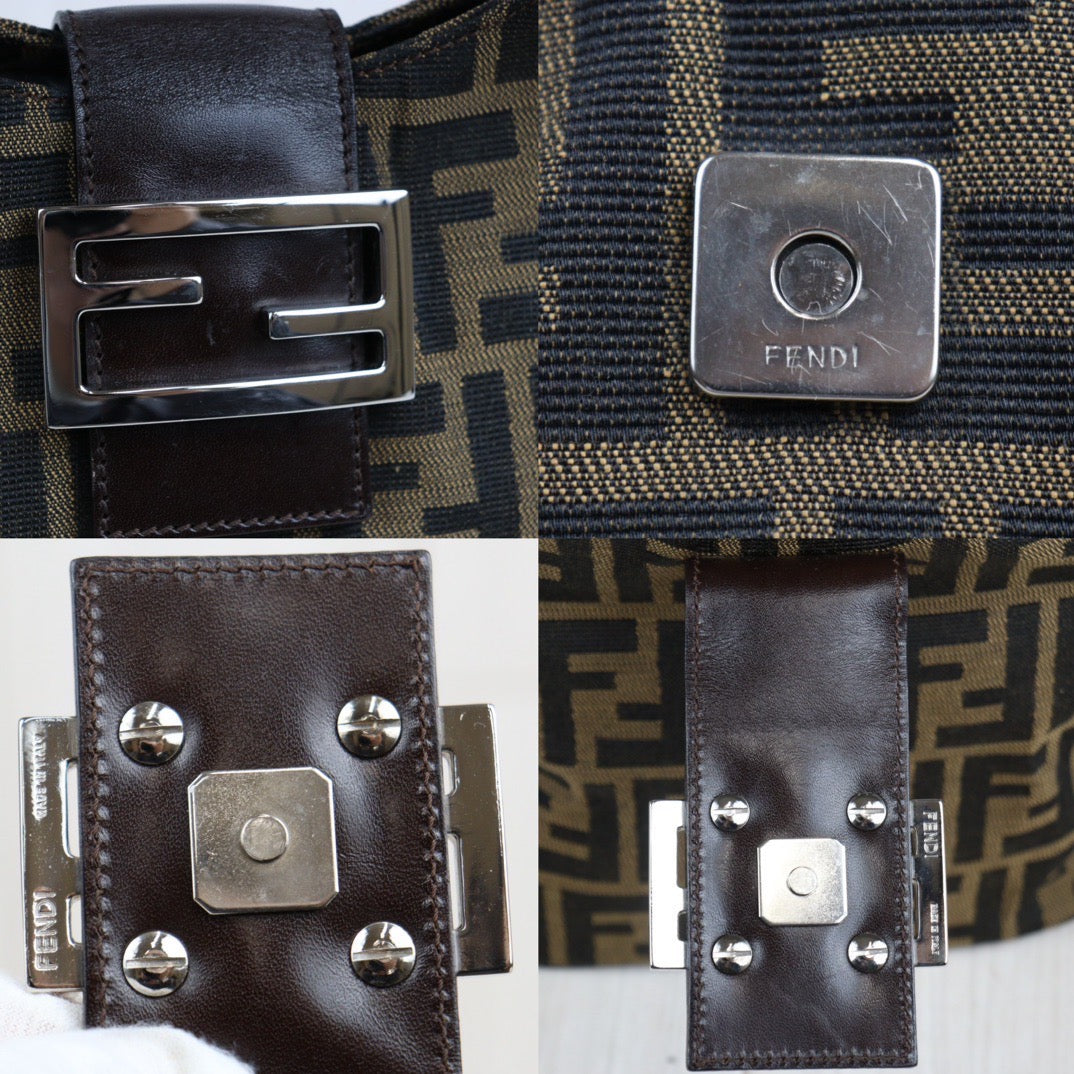 Rank A｜ FENDI Zucca Mamma Shoulder Bag ｜23113001
