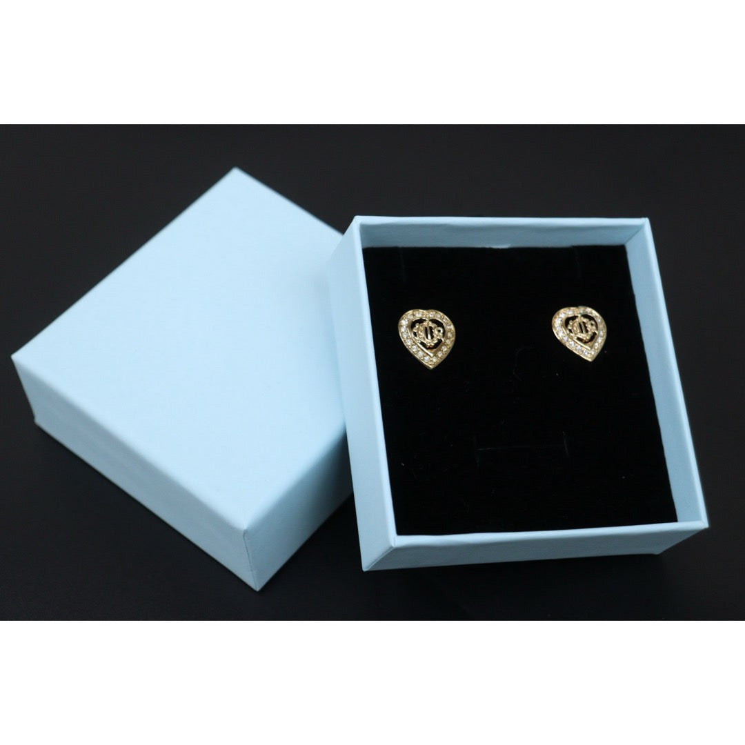 Very Good ( Rank A) ｜ Dior CD Heart Rhinestone Earring ｜V25121112