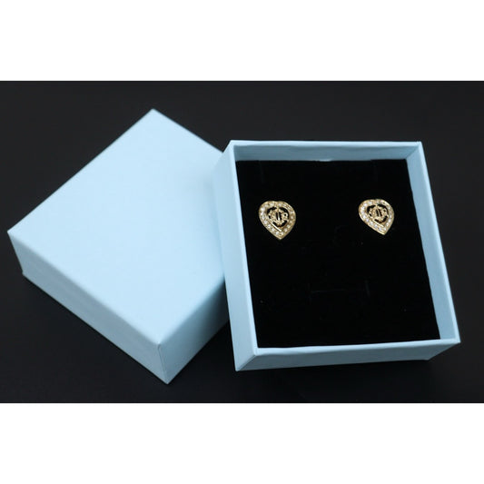 Very Good ( Rank A) ｜ Dior CD Heart Rhinestone Earring ｜V25121112