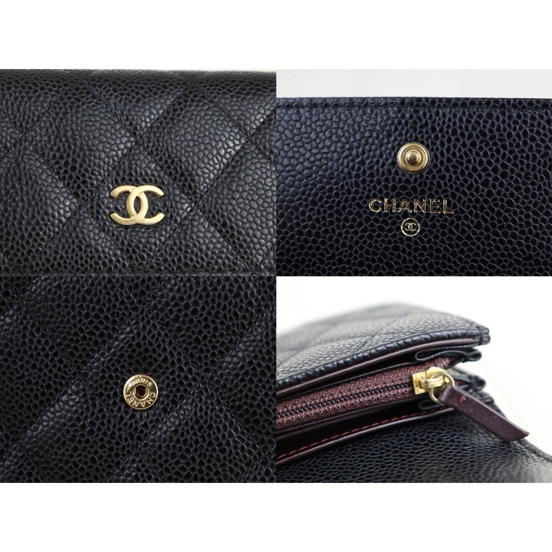 Very Good ( Rank A)｜CHANEL Caviar Skin Black Long Wallet Made In 2013- 2014Year｜S25092001