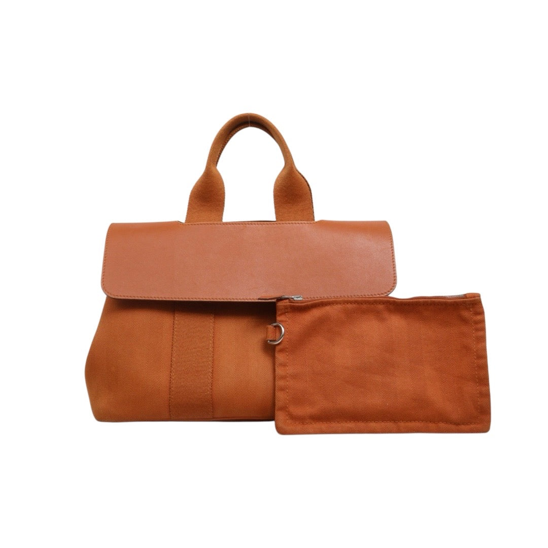 Include Entrupy Certificate of Authenticity｜Good ( Rank AB)｜ HERMES Valparaiso  Orange Canvas Hand Bag  PM｜26081901
