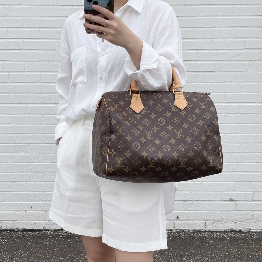 First installment 1/3｜ Include Entrupy Certificate of Authenticity｜Excellent（Rank SA）｜ Louis Vuitton Monogram Speedy 30 Hand Bag｜X26041603