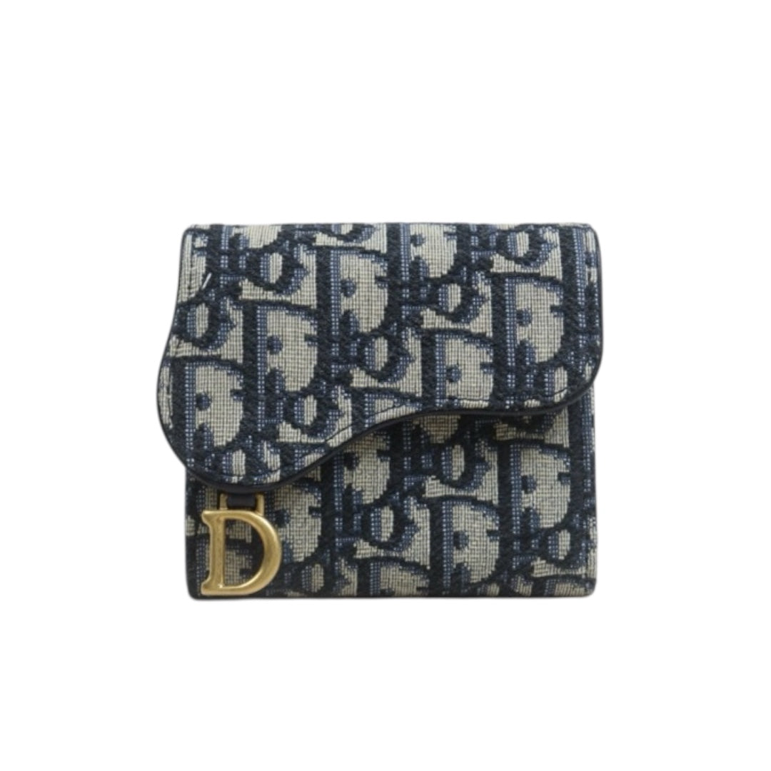 Include Entrupy Certificate of Authenticity｜Very Good ( Rank A)｜Dior Trotter Montaige  Oblique Saddle Lotus Wallet ｜26092401