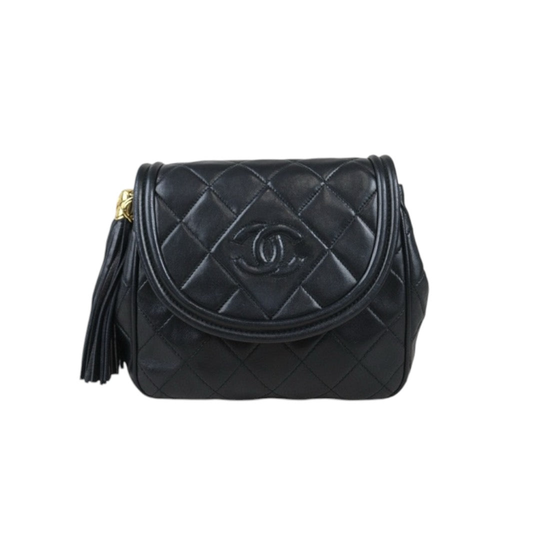 Very Good ( Rank A) ｜ CHANEL Matrasse Lambskin Chain Shoulder Bag Made In 1989～1991 Year｜P24083010