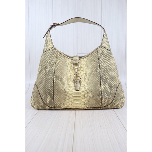 Rank A ｜ Gucci Jeckie Snake Skin Shoulder Bag ｜Q24020124