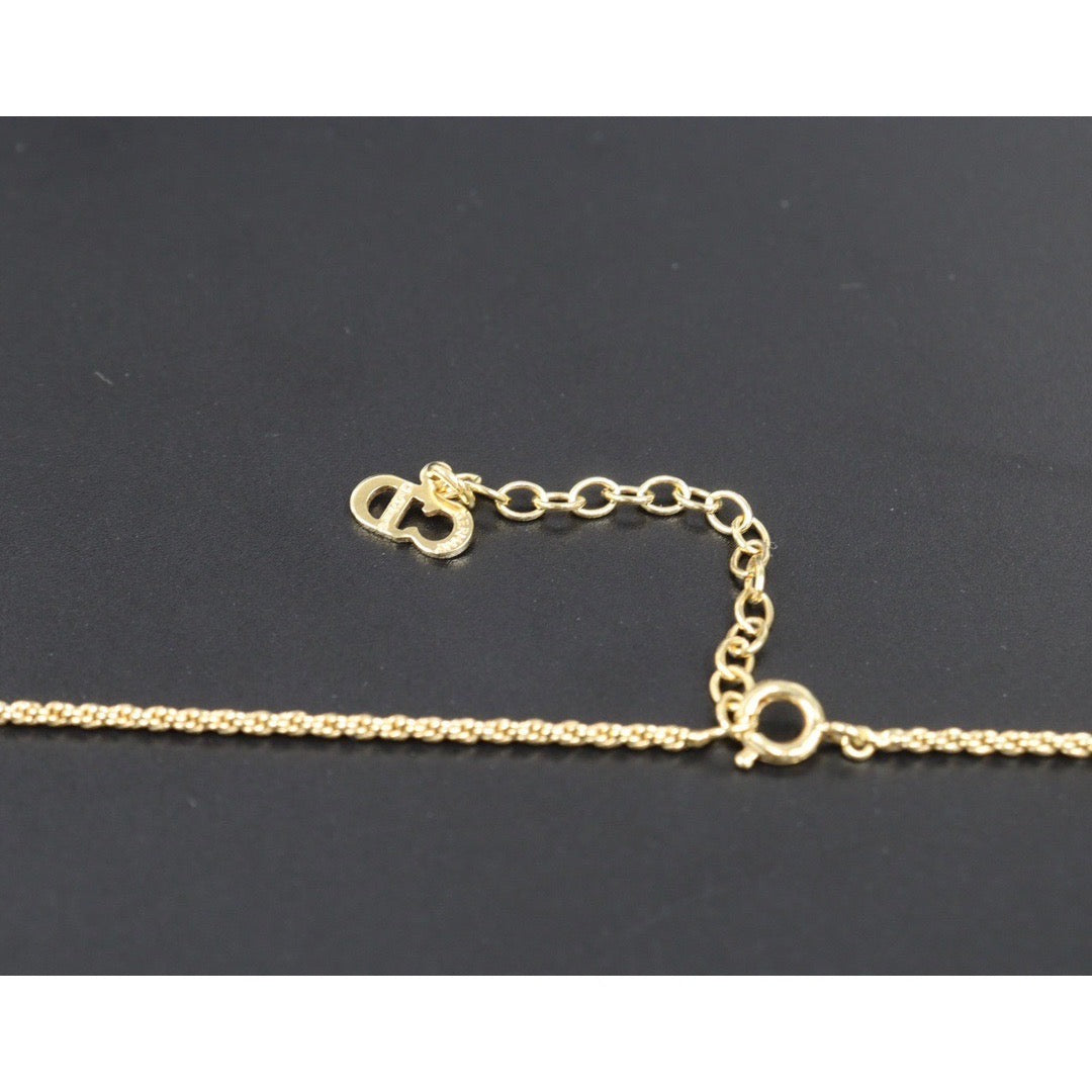 Rank A ｜ Dior CD Necklace Gold Plated ｜24042511