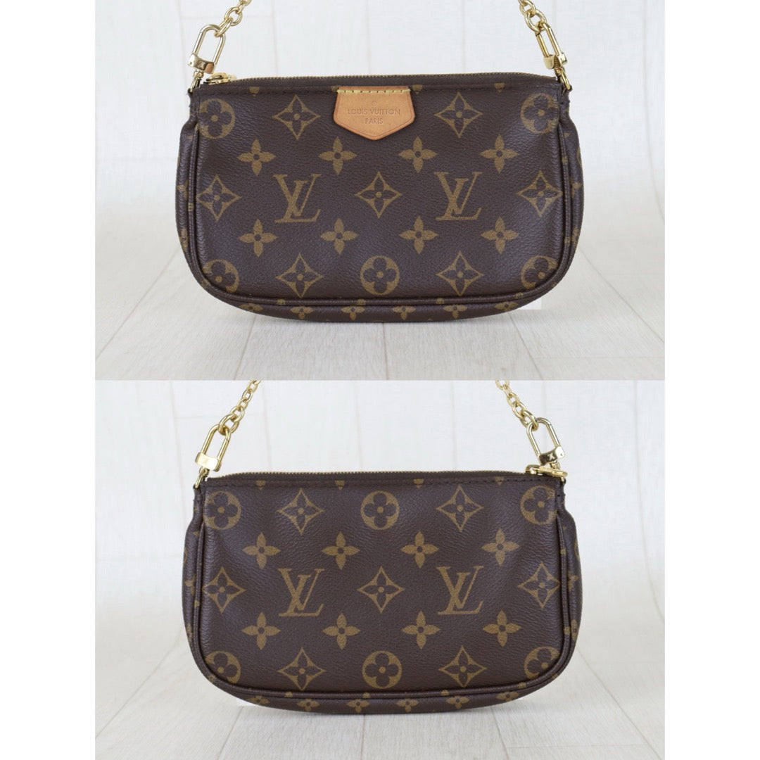 Include Entrupy Certificate of Authenticity｜Good ( Rank AB) ｜ Louis Vuitton Monogram Multi Pochette Accessoire Khaki｜Z26092906