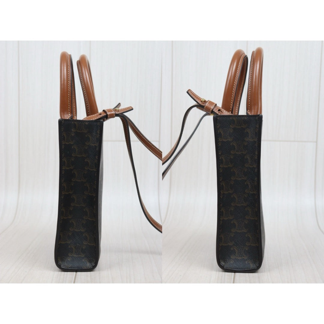 Good ( Rank AB)｜ CELINE Macadam MINI Tote Bag Shoulder Bag ｜W25122605