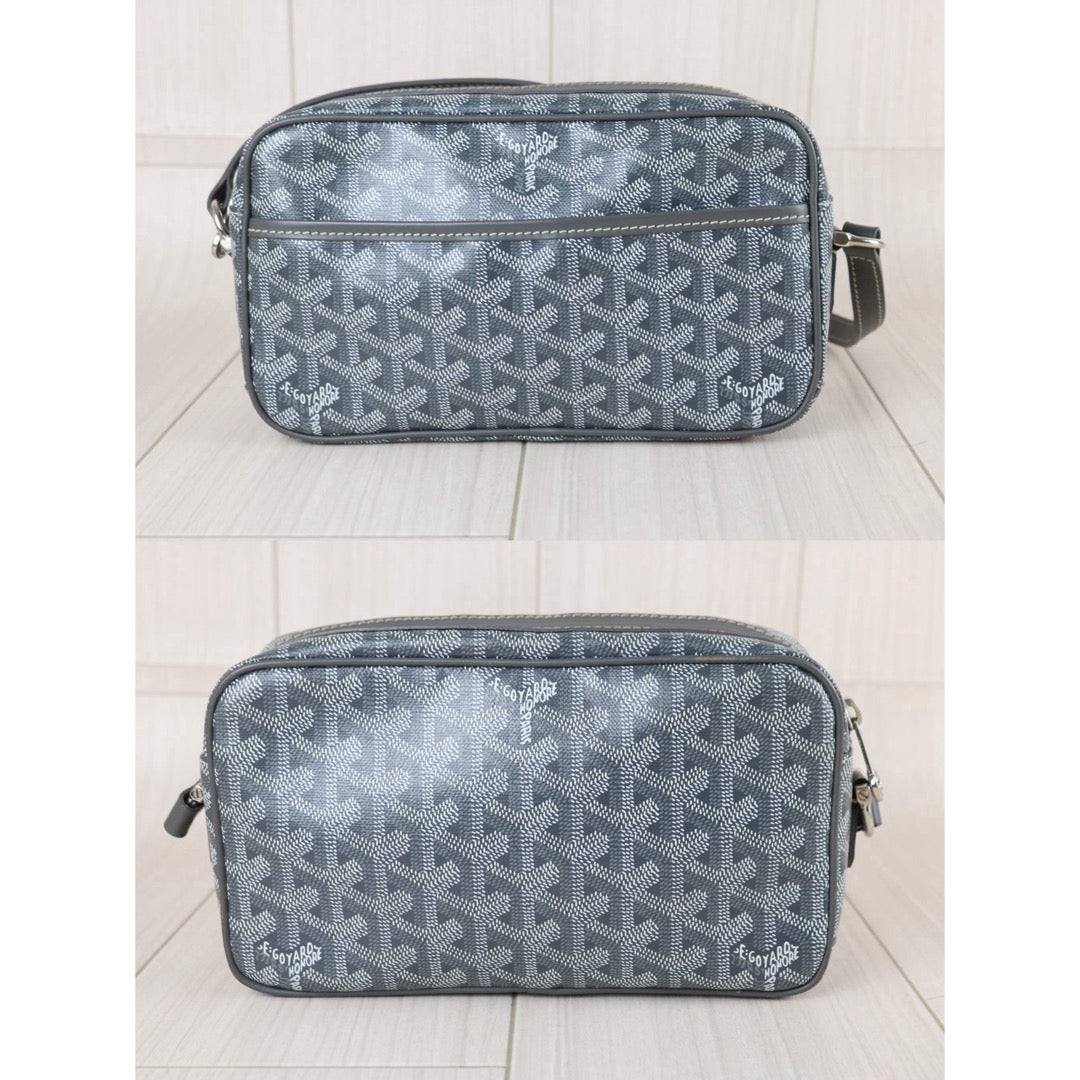 Include Entrupy Certificate of Authenticity｜Good ( Rank AB)｜ Goyard Cap-vert Camera Shoulder Bag Grey｜S26073114