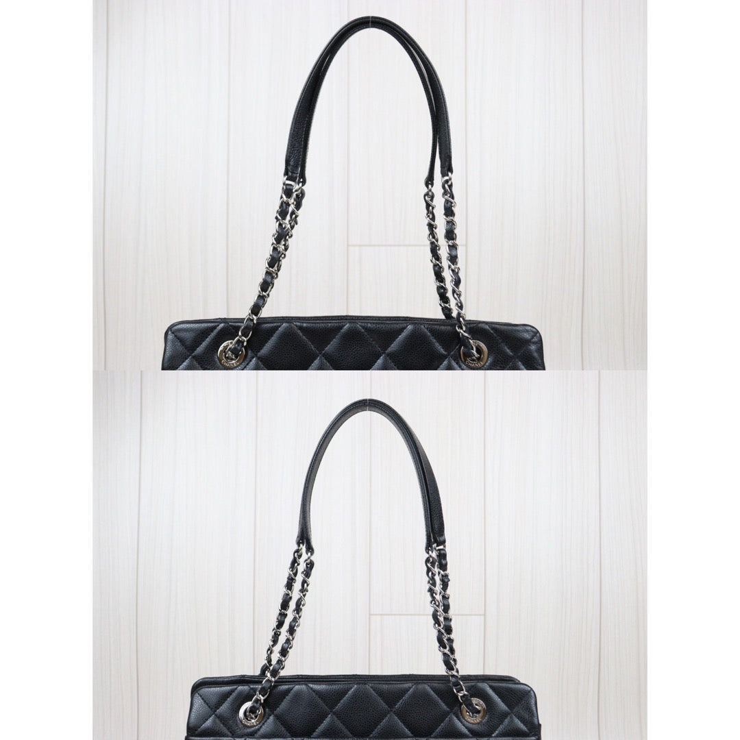 Rank A ｜ CHANEL Matrasse GST Chain Tote Bag Caviar Skin Black  Made In 2013-2014 Year｜23121602