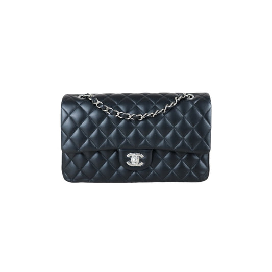 Include Entrupy Certificate of Authenticity｜Excellent（Rank SA）｜Full Set CHANEL Lamb Skin Matrasse Chain Double Flap 25 Shoulder Bag  Black Made In 2019Year｜S26031904