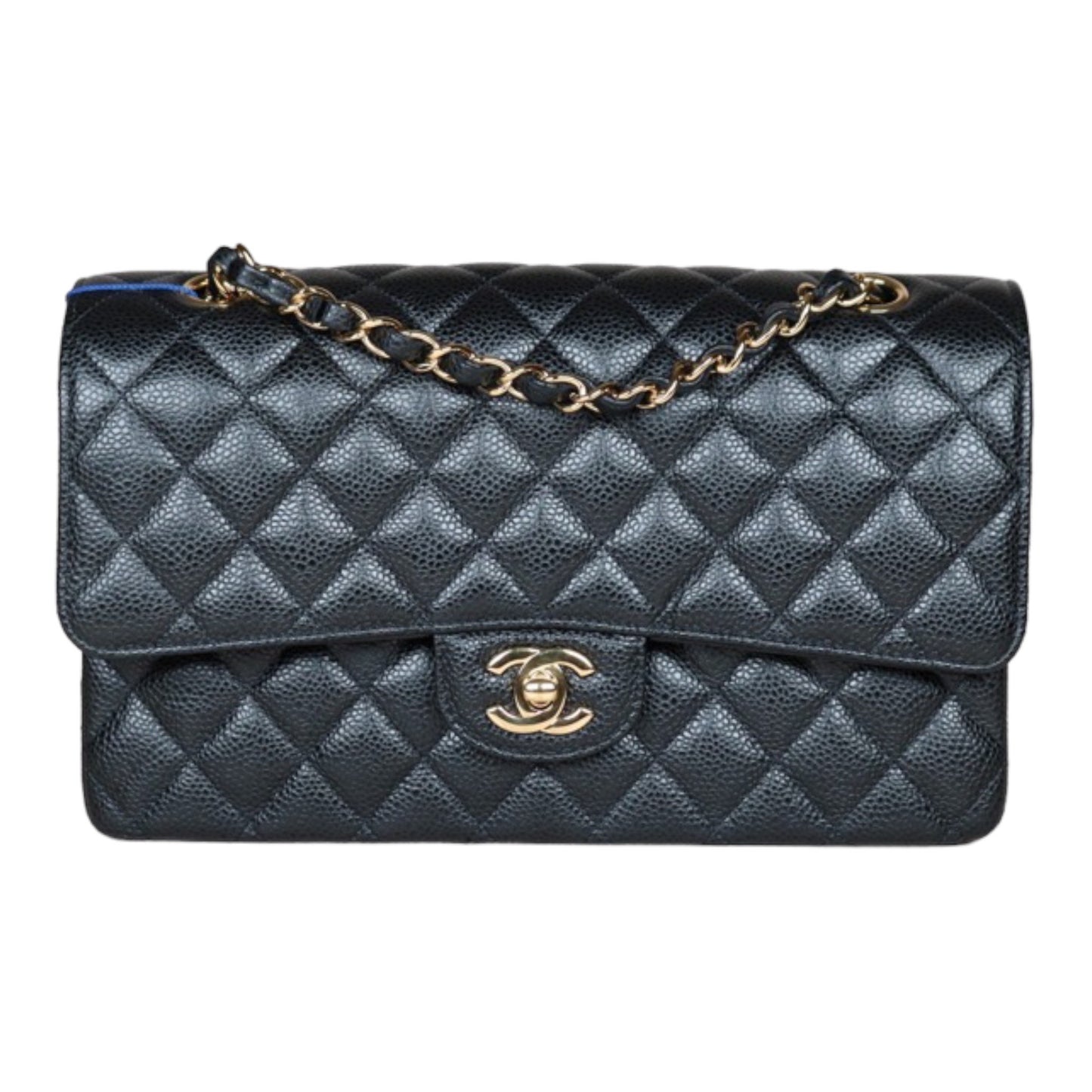 Rank A｜ CHANEL Caviar Skin Matrasse Double Flap 25 Shoulder Bag Black Made In 2018 Year  ｜S24062602