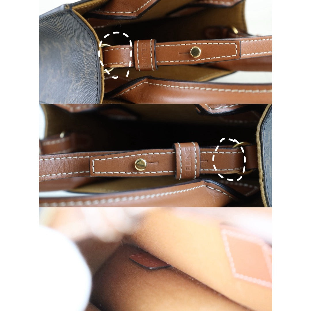 Very Good ( Rank A)｜ CELINE Macadam MINI Tote Bag Shoulder Bag ｜H26013002