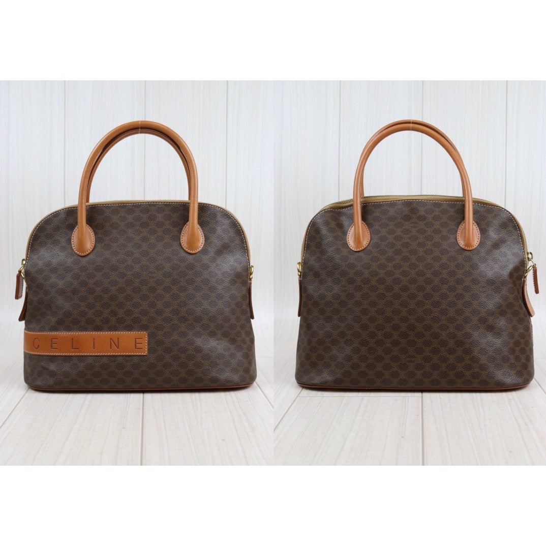 Rank A ｜ CELINE Macadam Bowling Bag Handbag With Shoulder Strap ｜23120802