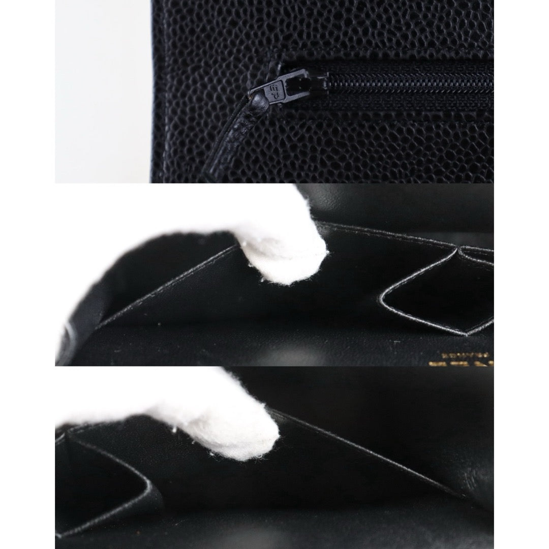 Include Entrupy Certificate of Authenticity｜Very Good ( Rank A)｜ CHANEL Matrasse Chain Caviar Skin Medium Black  Made In 2010-2011 Year｜S26061505