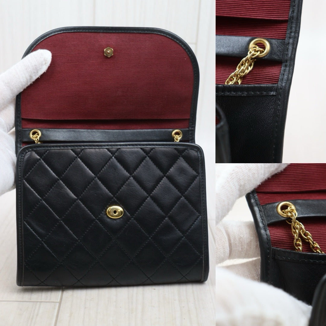 Very Good ( Rank A)｜ CHANEL Mini Coco Mark  Lambskin Matrasse Chain Shoulder Bag ｜25073101