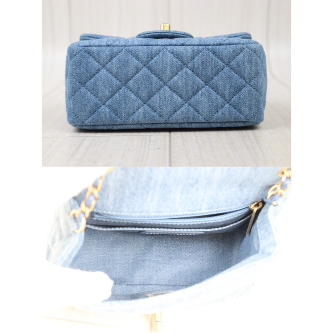 Very Good ( Rank A) ｜ CHANEL Denim 17 Small Flap Chain Shoulder ｜S24061727