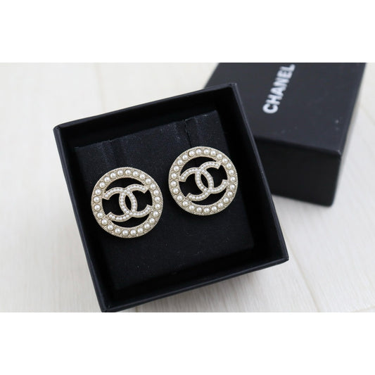 Very Good ( Rank A)｜CHANEL COCO Mark Diamond Pearl Earrings ｜H25011106