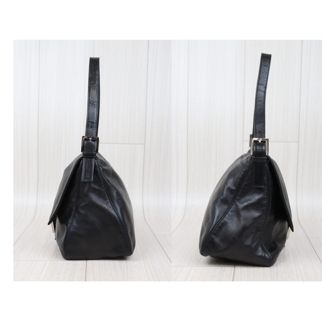 Rank A｜ FENDI Lamb Skin Baguette Shoulder Bag ｜Q24032916