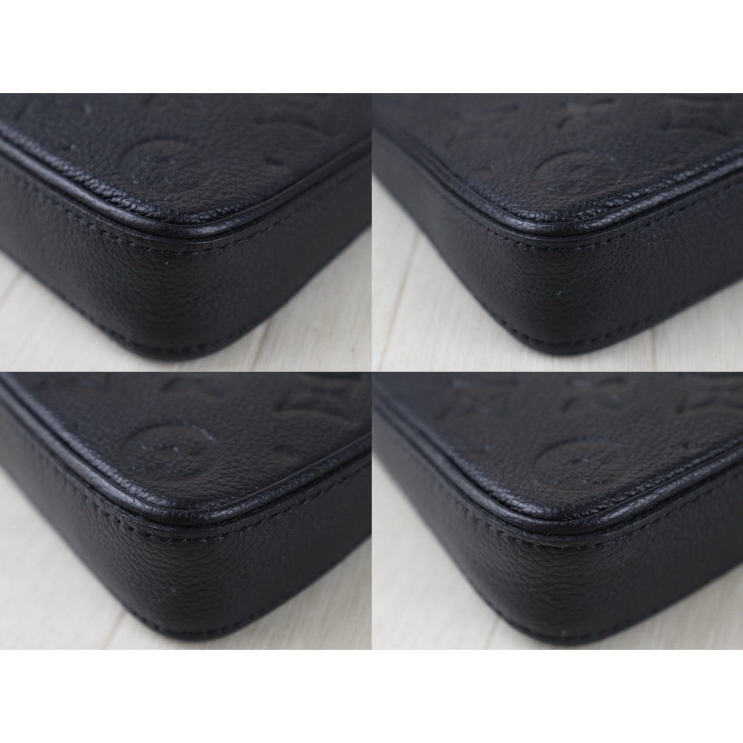 Include Entrupy Certificate of Authenticity｜Excellent（Rank SA）｜Full Set Louis Vuitton Monogram Empreinte Easy Pouch On Strap Black ShoulderBag IC Chips Model｜S26052002