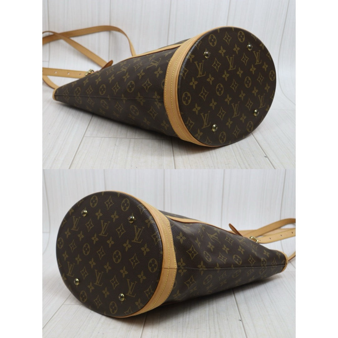 Include Entrupy Certificate of Authenticity｜Very Good ( Rank A)｜ Louis Vuitton  Monogram Petit Bucket GM Tote Bag With Pouch｜26070314