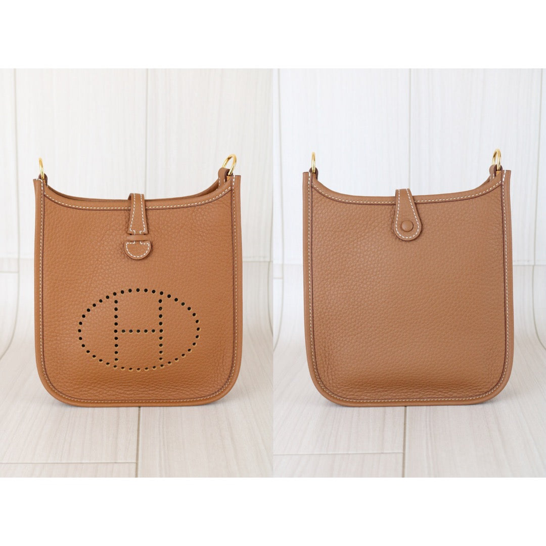 Excellent（Rank SA）｜ HERMES TC Leather  Evelyn 16 Shoulder Bag Golden Brown K Stamp Made In 2025 Year ｜S26030602