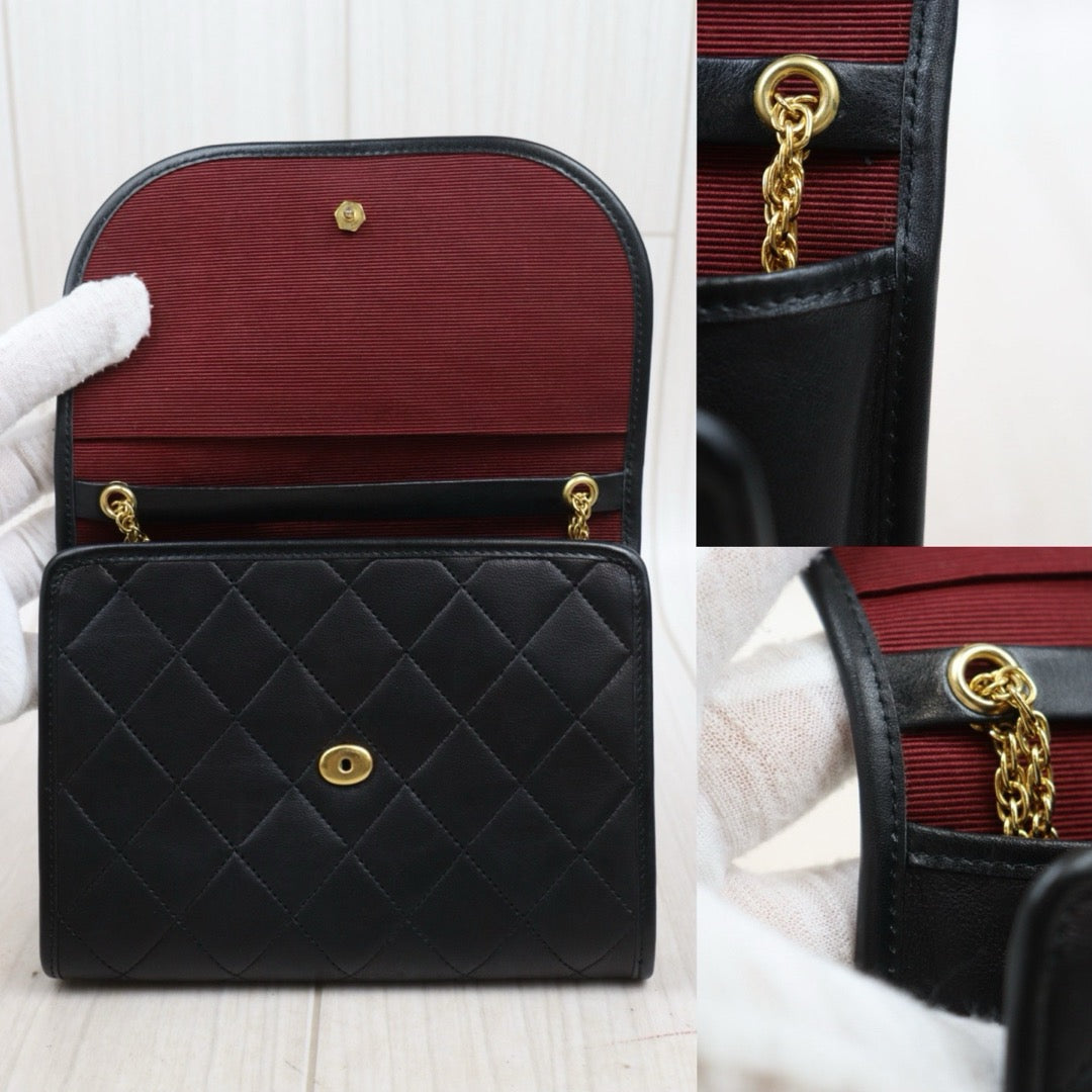 Very Good ( Rank A)｜ CHANEL Mini Coco Mark  Lambskin Matrasse Chain Shoulder Bag ｜25082903